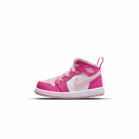 Air Jordan 1 Mid TD 'Fierce Pink' Air Jordan 1 sneakers with heritage court style
