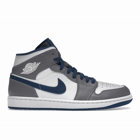 Air Jordan 1 Mid True Blue Cement Air Jordan 1 Mid sneakers with bold retro vibes