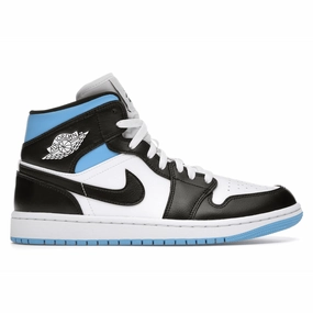 Air Jordan 1 Mid University Black White Air Jordan 1 Mid sneakers with bold retro vibes
