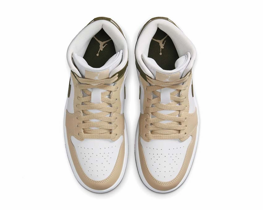 Air Jordan 1 Mid W Vintage leather court sneakers