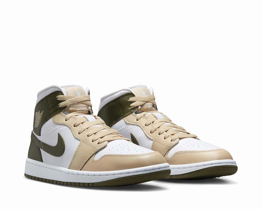 Air Jordan 1 Mid W Vintage leather court sneakers