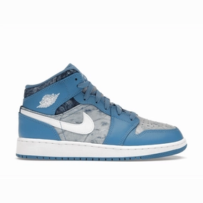 Air Jordan 1 Mid Washed Denim Air Jordan 1 Mid sneakers with bold retro vibes