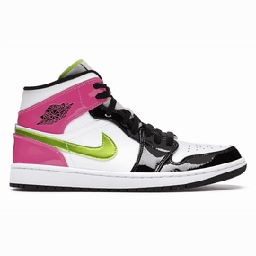 Air Jordan 1 Mid White Black Cyber ??Pink Air Jordan 1 Mid sneakers with bold retro vibes