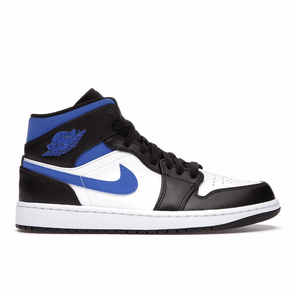Air Jordan 1 Mid White Black Racer Blue Air Jordan 1 Mid sneakers with bold retro vibes