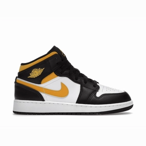 Air Jordan 1 Mid White Pollen Black Air Jordan 1 Mid sneakers with bold retro vibes