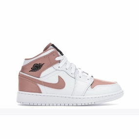 Air Jordan 1 Mid White Rose Gold Air Jordan 1 Mid sneakers with bold retro vibes