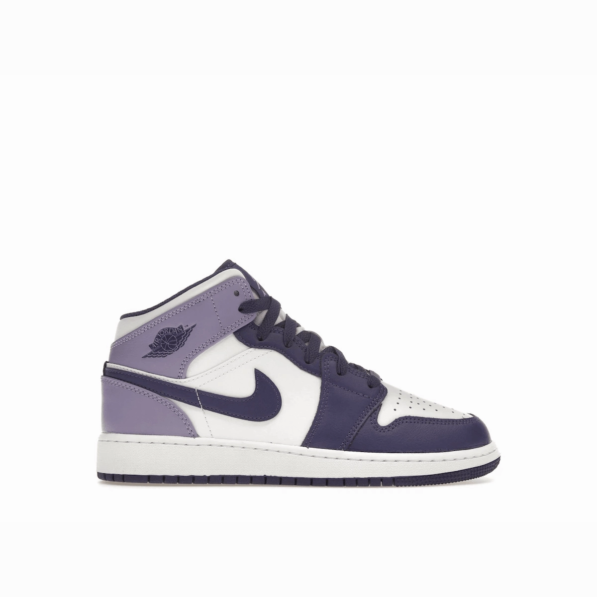 Air Jordan 1 Mid White Sky J Purple Air Jordan 1 Mid sneakers with bold retro vibes