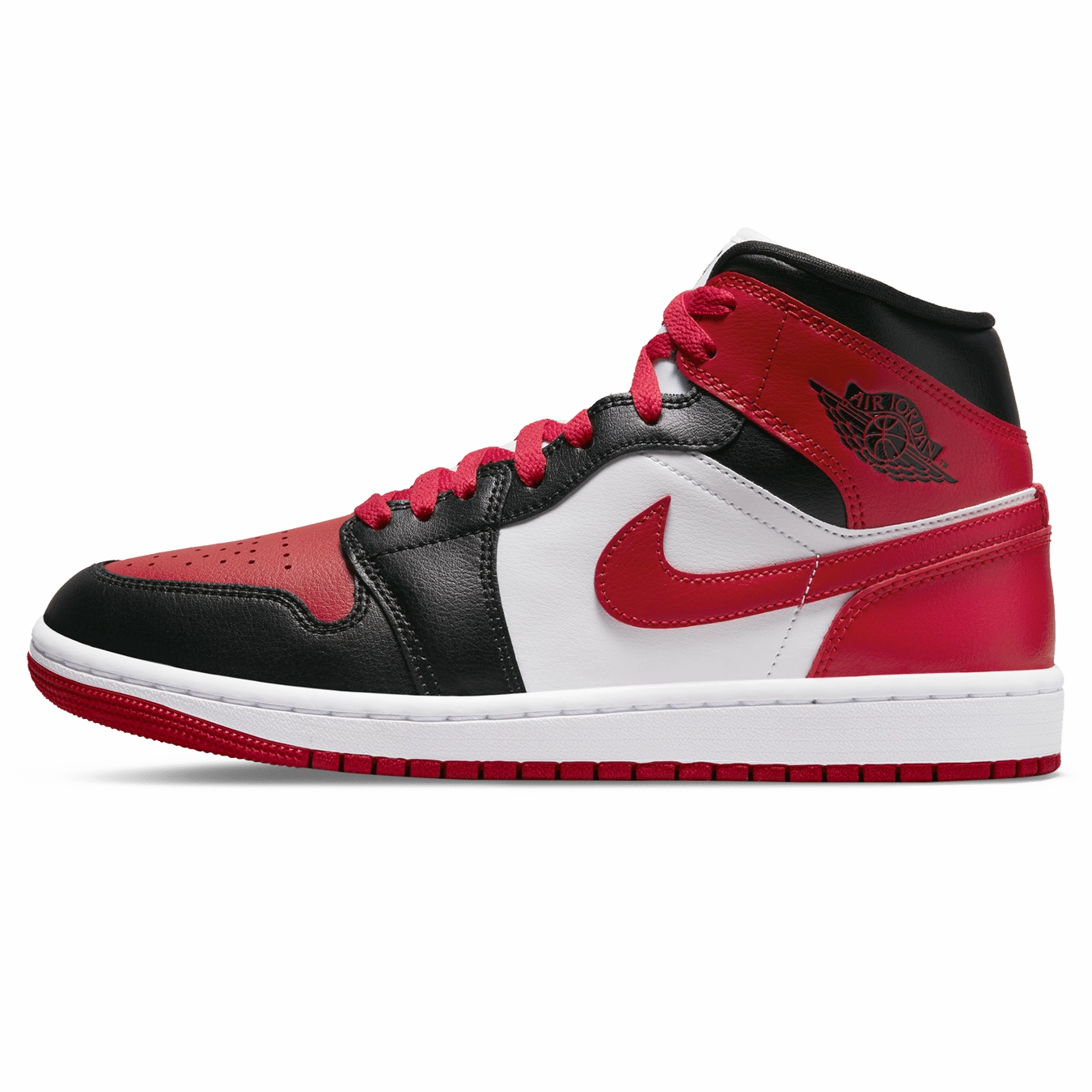 Air Jordan 1 Mid Wmns 'Alternate Bred Toe' Air Jordan 1 timeless sneakers for Jordan fans