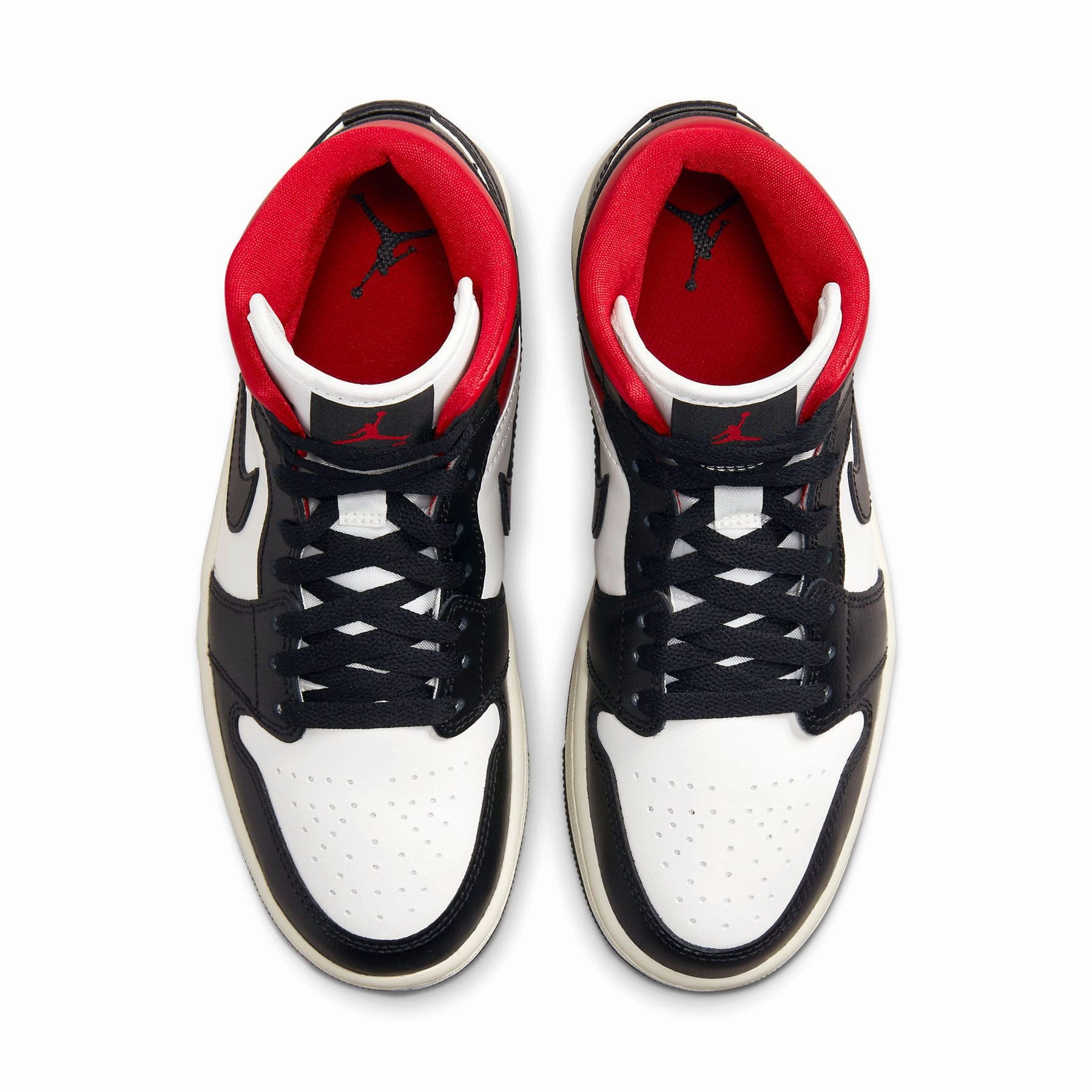 Air Jordan 1 Mid Wmns 'Black Sail Gym Red' Air Jordan 1 vintage style sneakers