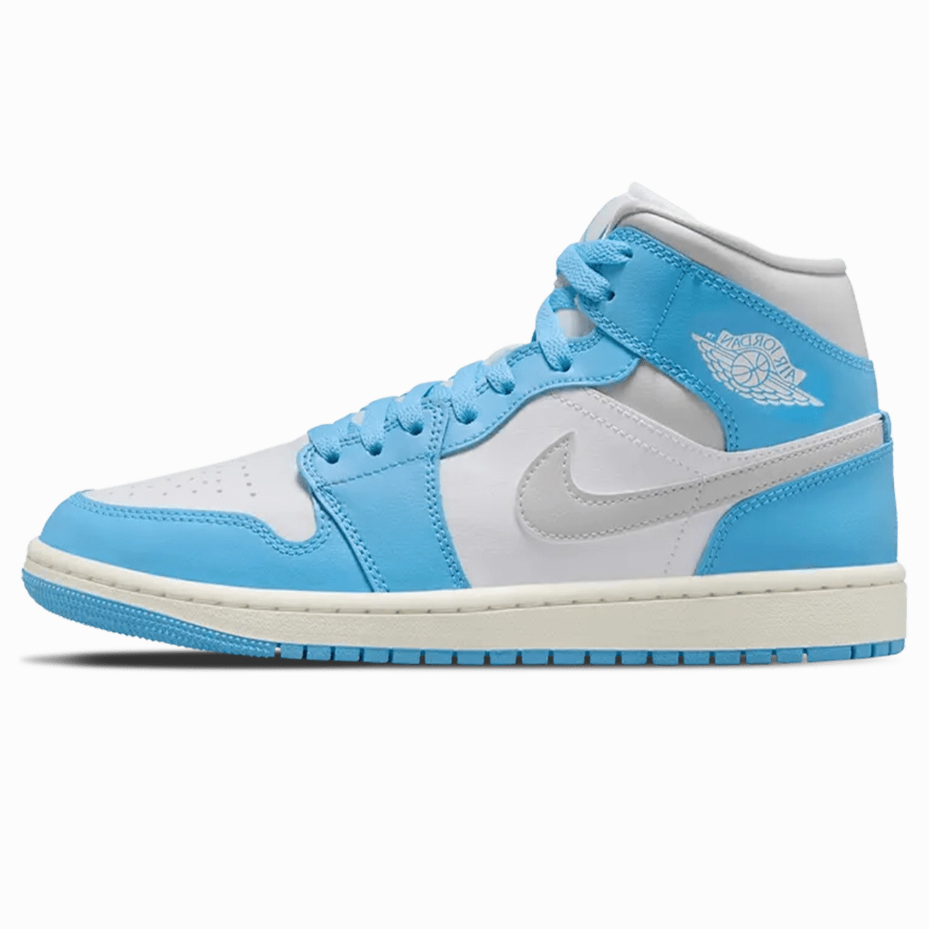 Air Jordan 1 Mid Wmns 'Dark Powder Blue' Air Jordan 1 sneakers with heritage court style