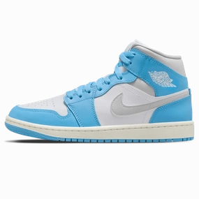 Air Jordan 1 Mid Wmns 'Dark Powder Blue' Air Jordan 1 sneakers with heritage court style