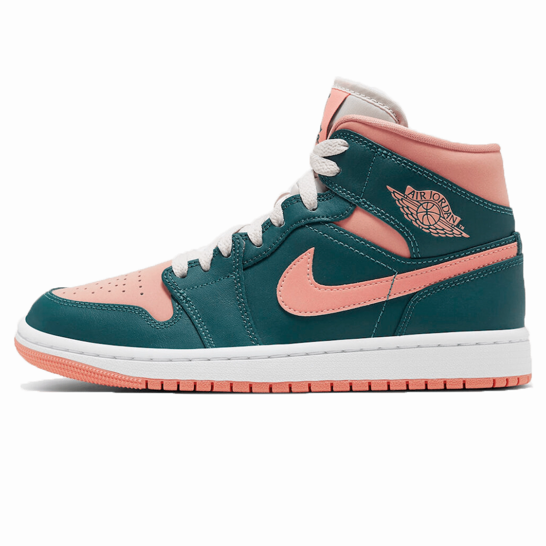 Air Jordan 1 Mid Wmns 'Dark Teal Green' Air Jordan 1 sneakers with heritage court style