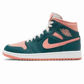 Air Jordan 1 Mid Wmns 'Dark Teal Green' Air Jordan 1 sneakers with heritage court style