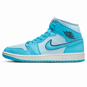 Air Jordan 1 Mid Wmns 'Ice Blue' Air Jordan 1 sneakers with heritage court style
