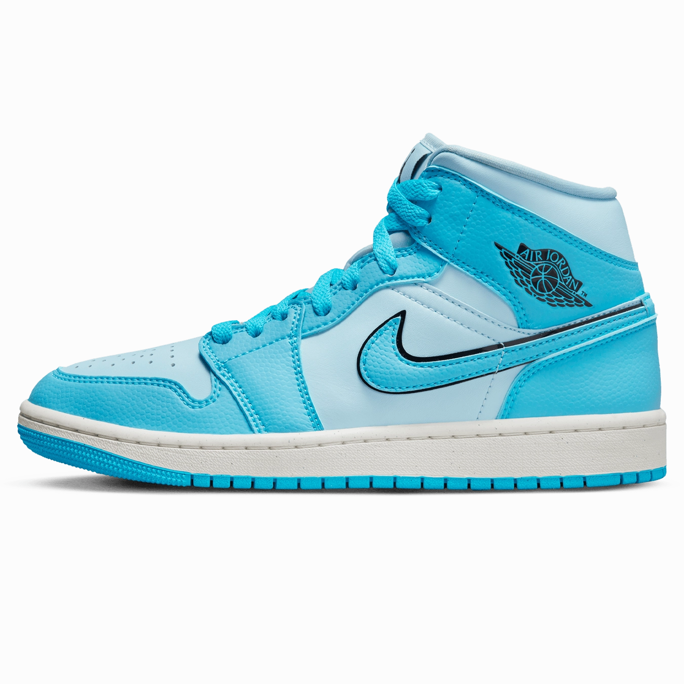 Air Jordan 1 Mid Wmns 'Ice Blue' Air Jordan 1 sneakers with heritage court style