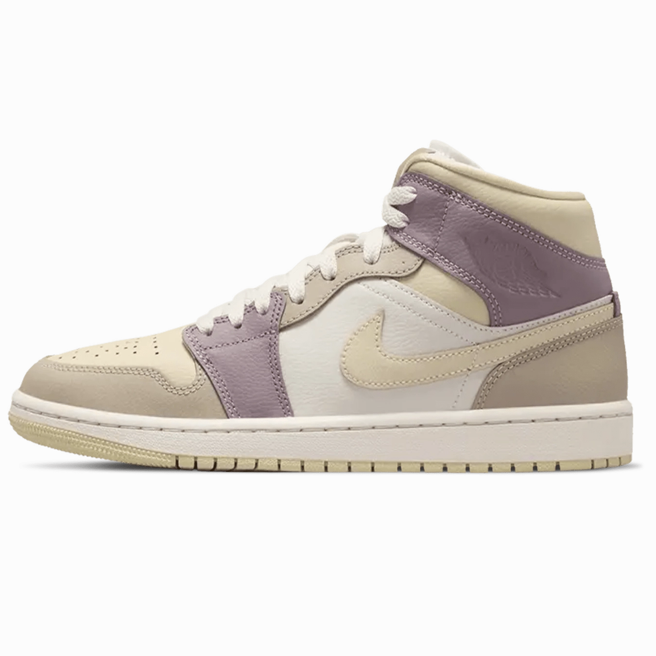 Air Jordan 1 Mid Wmns 'Khaki Taupe Grey' Air Jordan 1 sneakers with heritage court style