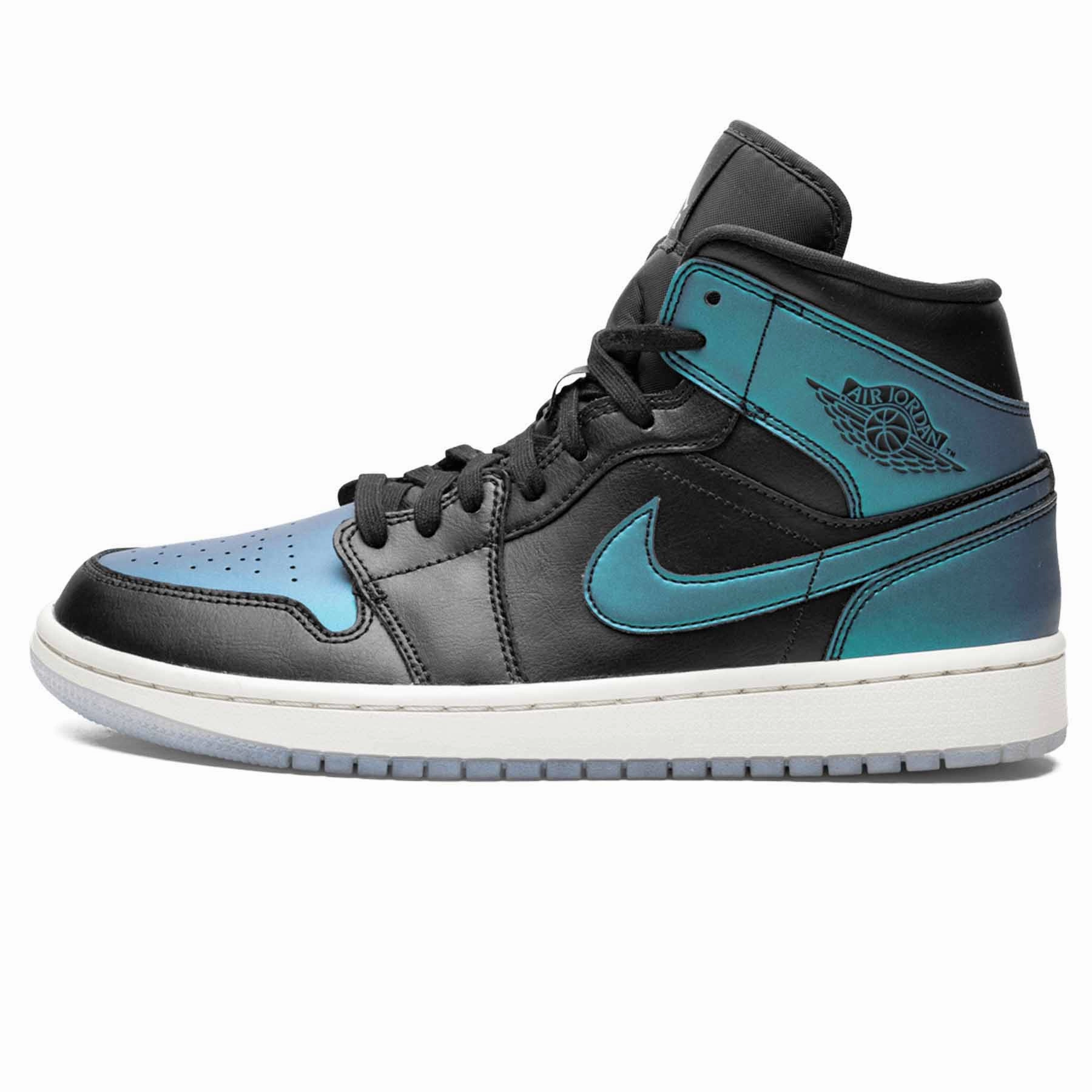 Air Jordan 1 Mid Wmns 'Metallic Turquoise' Air Jordan 1 Mid versatile shoes for daily wear