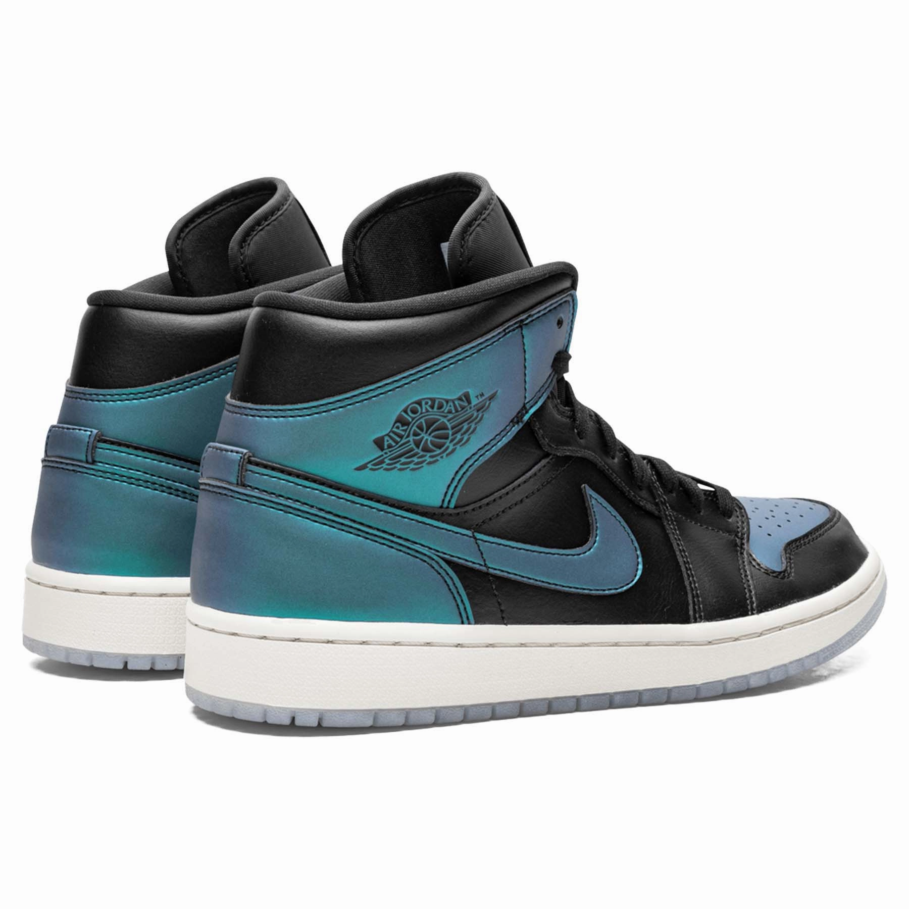 Air Jordan 1 Mid Wmns 'Metallic Turquoise' Air Jordan 1 Mid streetwear shoes