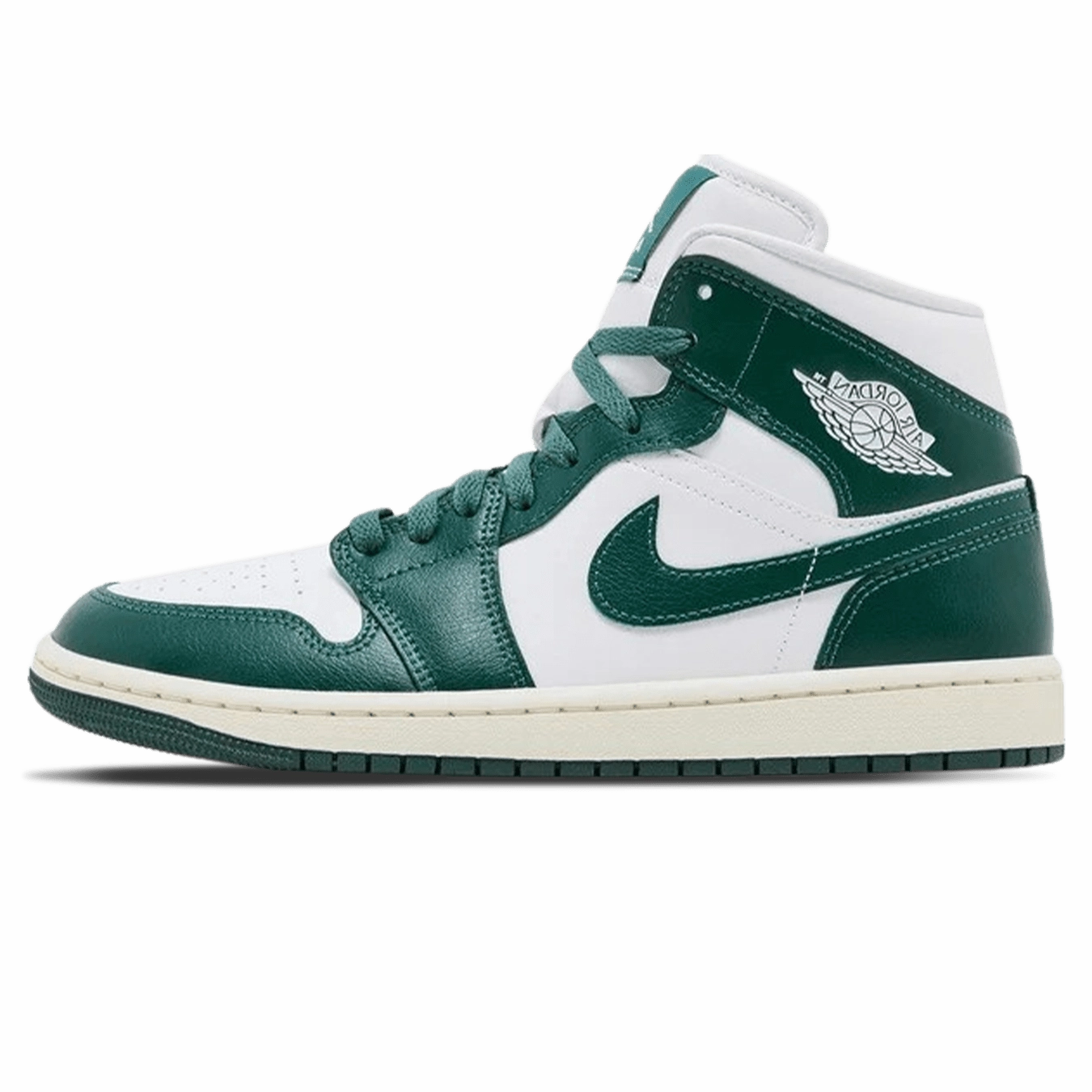 Air Jordan 1 Mid Wmns 'Oxidized Green' Air Jordan 1 sneakers with heritage court style
