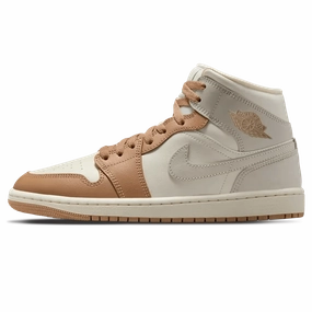 Air Jordan 1 Mid Wmns 'Pale Ivory Hemp' Air Jordan 1 sneakers with heritage court style