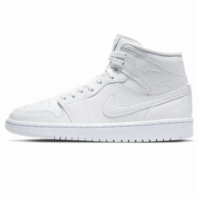 Air Jordan 1 Mid Wmns 'White Snakeskin' Air Jordan 1 sneakers with heritage court style