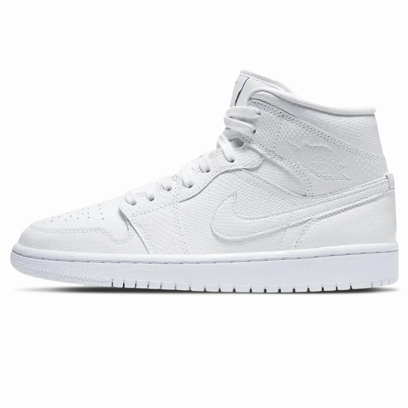 Air Jordan 1 Mid Wmns 'White Snakeskin' Air Jordan 1 sneakers with heritage court style