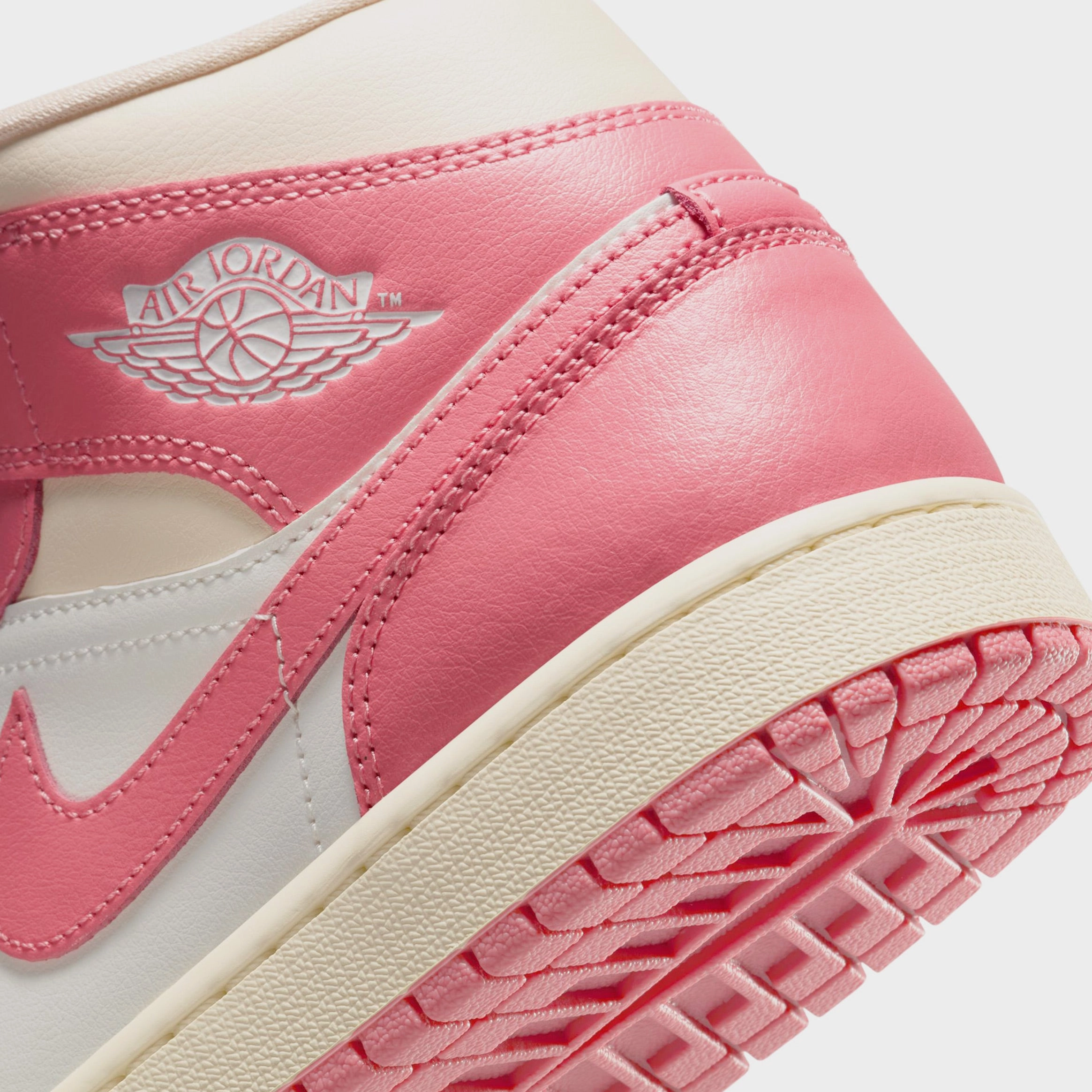 Air Jordan 1 Mid Womens Lifestyle Shoes (Sail/Guava Ice/Muslin/Pink Salt) Air Jordan 1 original design shoes