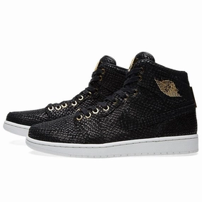 Air Jordan 1 Pinnacle 'Black & Metallic Gold' Air Jordan 1 High classic sneakers with premium finish