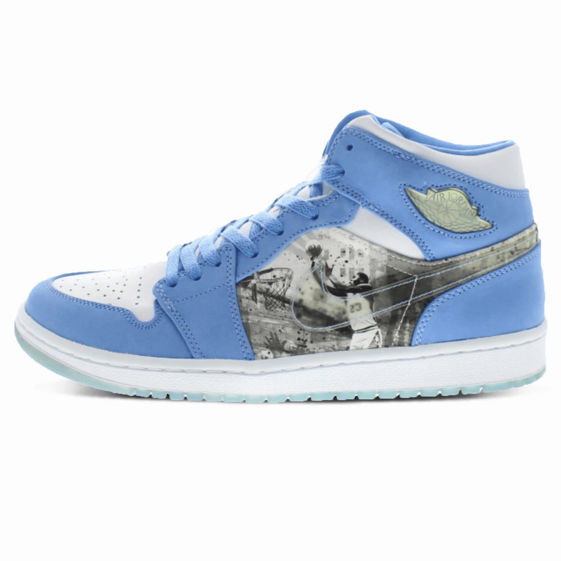 Air Jordan 1 Retro Alpha 'White University Blue' Air Jordan 1 sneakers with heritage court style