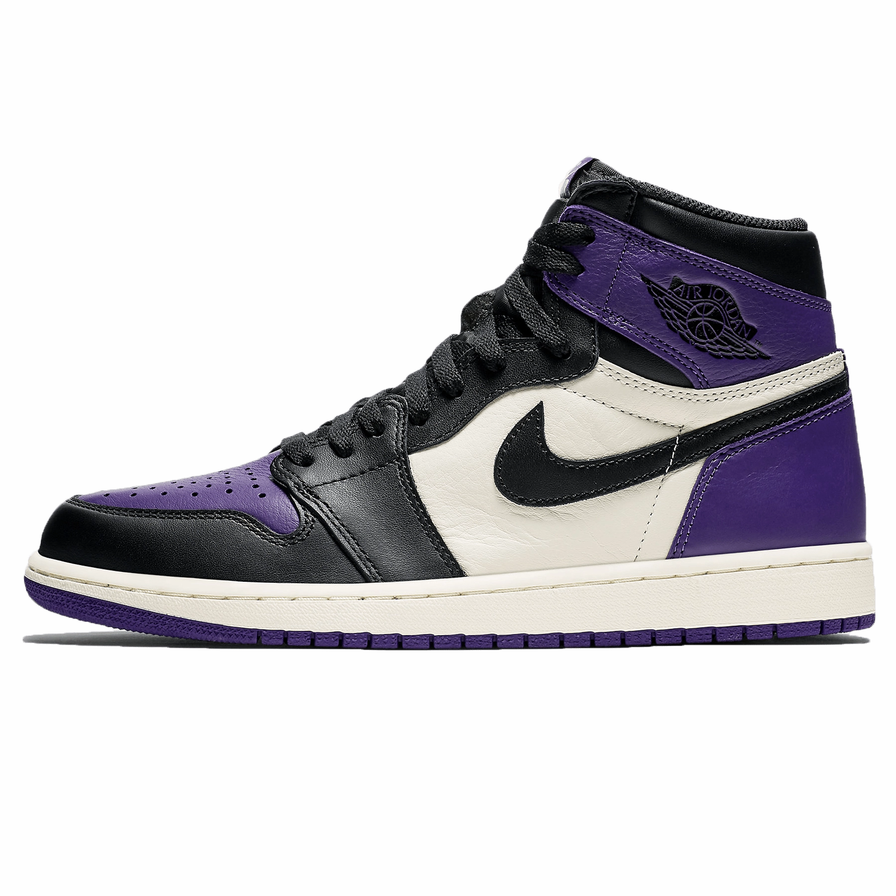 Air Jordan 1 Retro High OG 'Court Purple' Air Jordan 1 sneakers with heritage court style