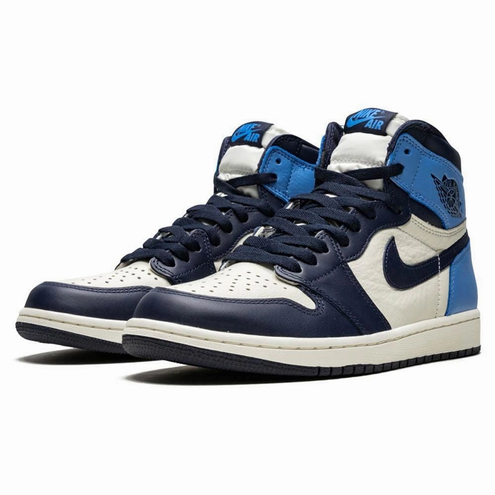 Air Jordan 1 Retro High OG 'Obsidian' UNC Air Jordan 1 vintage style sneakers