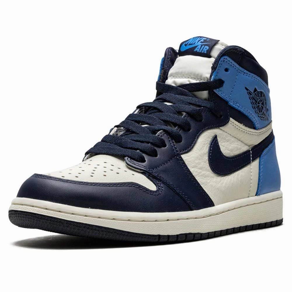 Air Jordan 1 Retro High OG 'Obsidian' UNC Air Jordan 1 vintage style sneakers