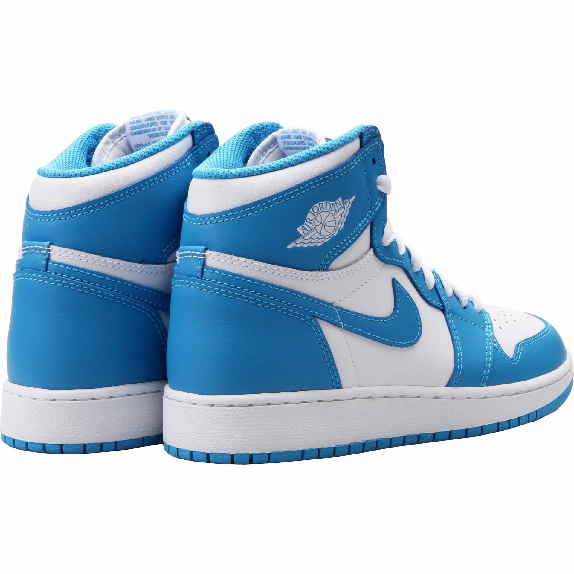 Air Jordan 1 Retro High OG Grade School (White-Powder Blue) Air Jordan 1 vintage style sneakers