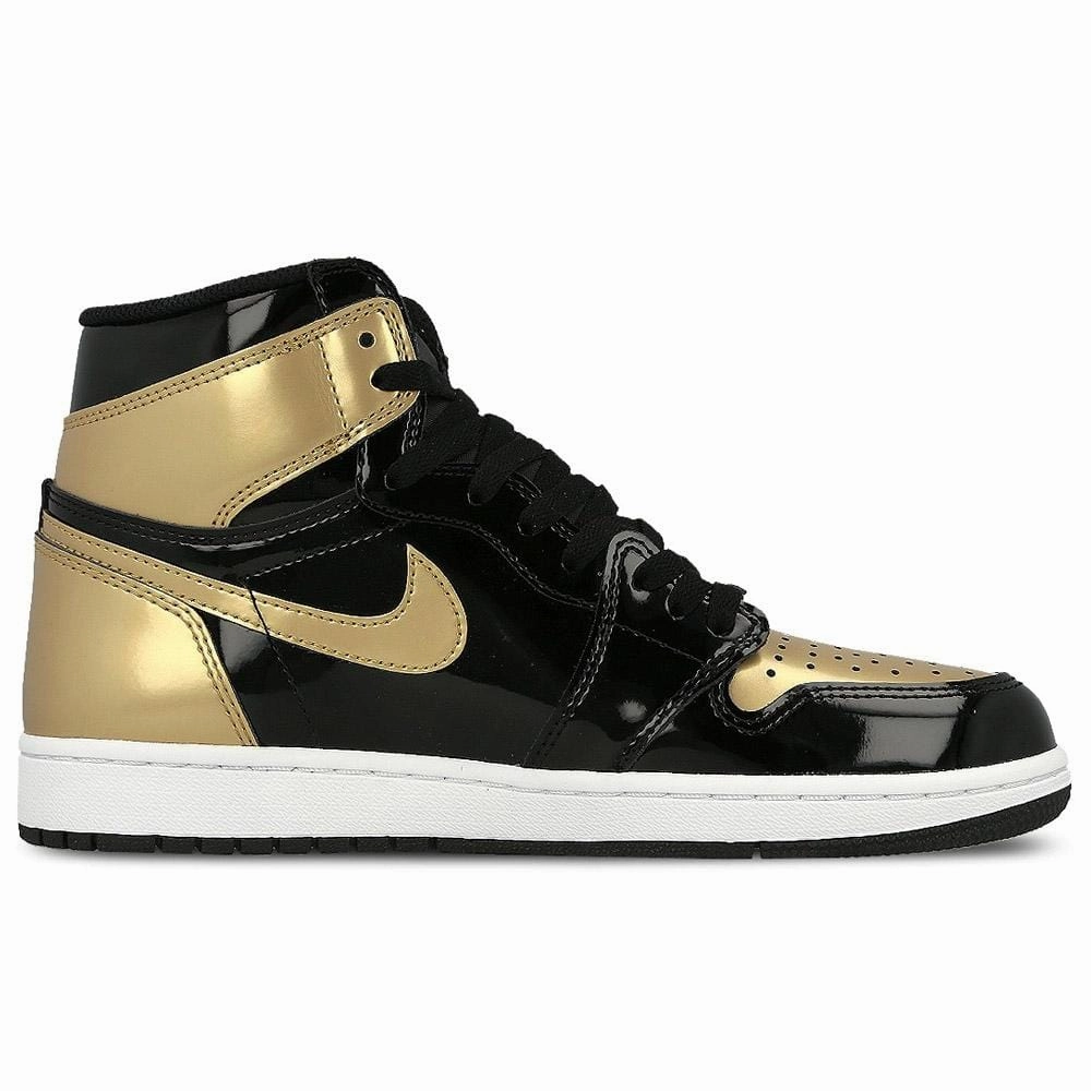 Air Jordan 1 Retro High OG NRG Gold Toe Air Jordan 1 vintage style sneakers