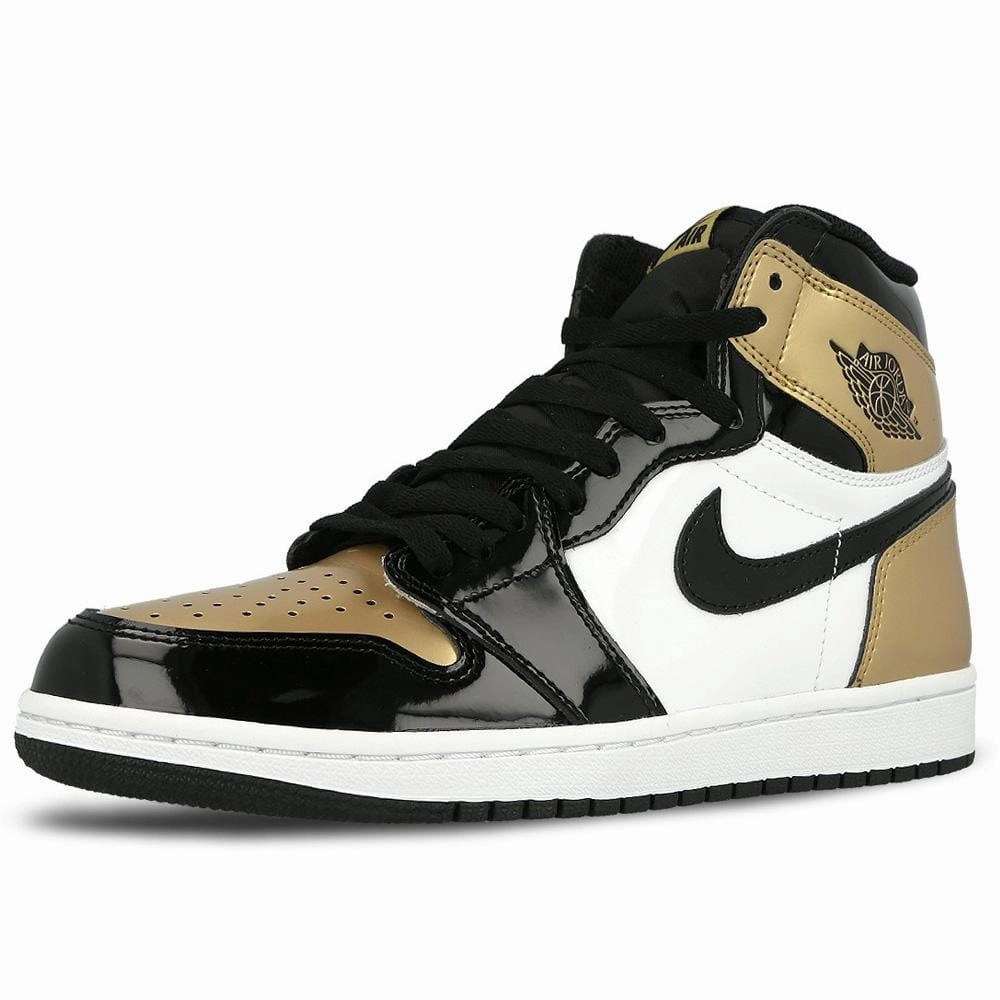 Air Jordan 1 Retro High OG NRG Gold Toe Air Jordan 1 vintage style sneakers