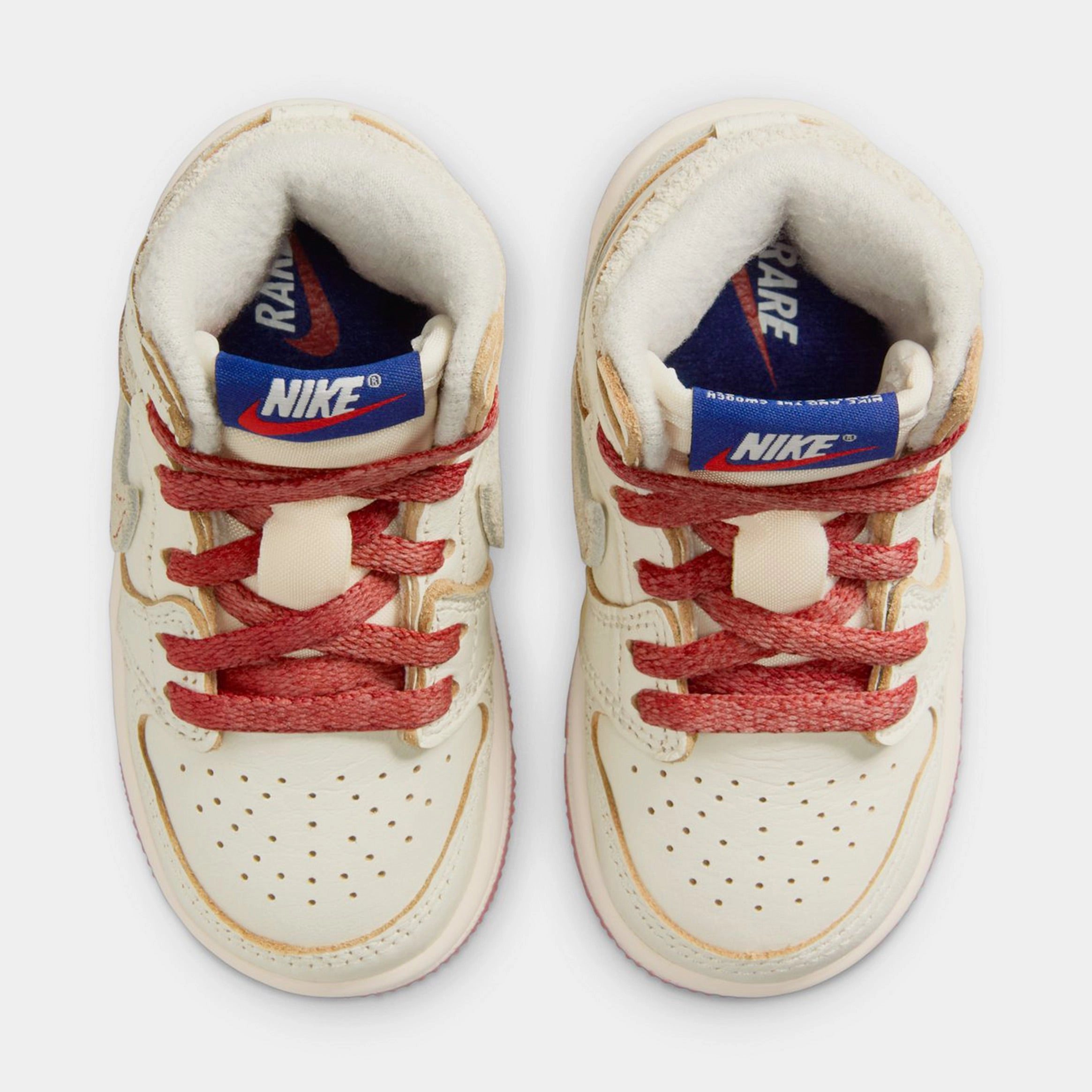 Air Jordan 1 Retro High OG Rare Air Cinnabar Infant Toddler Lifestyle Shoes (Sail/Cinnabar/Light Bone) Air Jordan 1 original design shoes