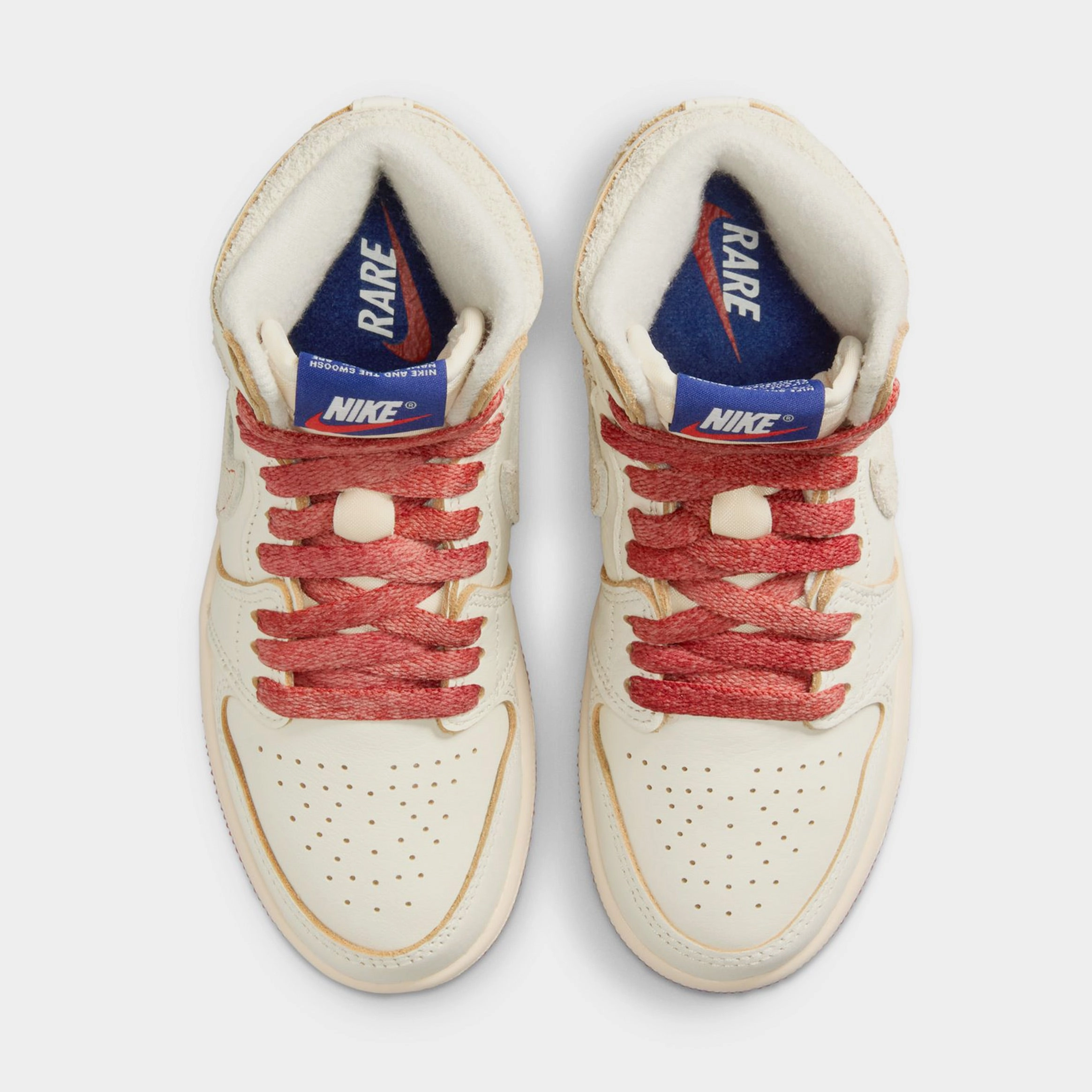 Air Jordan 1 Retro High OG Rare Air Cinnabar Preschool Lifestyle Shoes (Sail/Cinnabar/Light Bone) Air Jordan 1 original design shoes