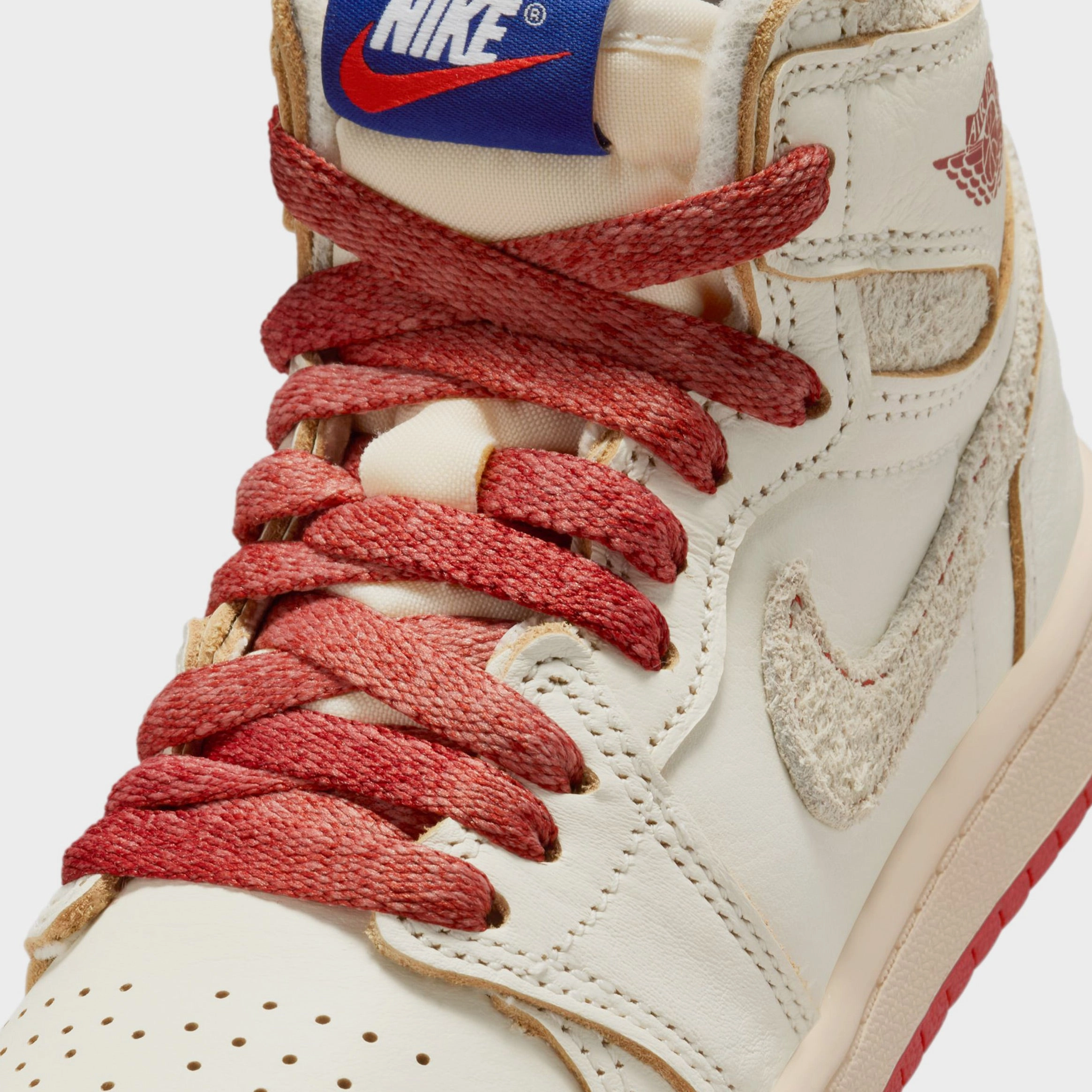 Air Jordan 1 Retro High OG Rare Air Cinnabar Preschool Lifestyle Shoes (Sail/Cinnabar/Light Bone) Air Jordan 1 original design shoes