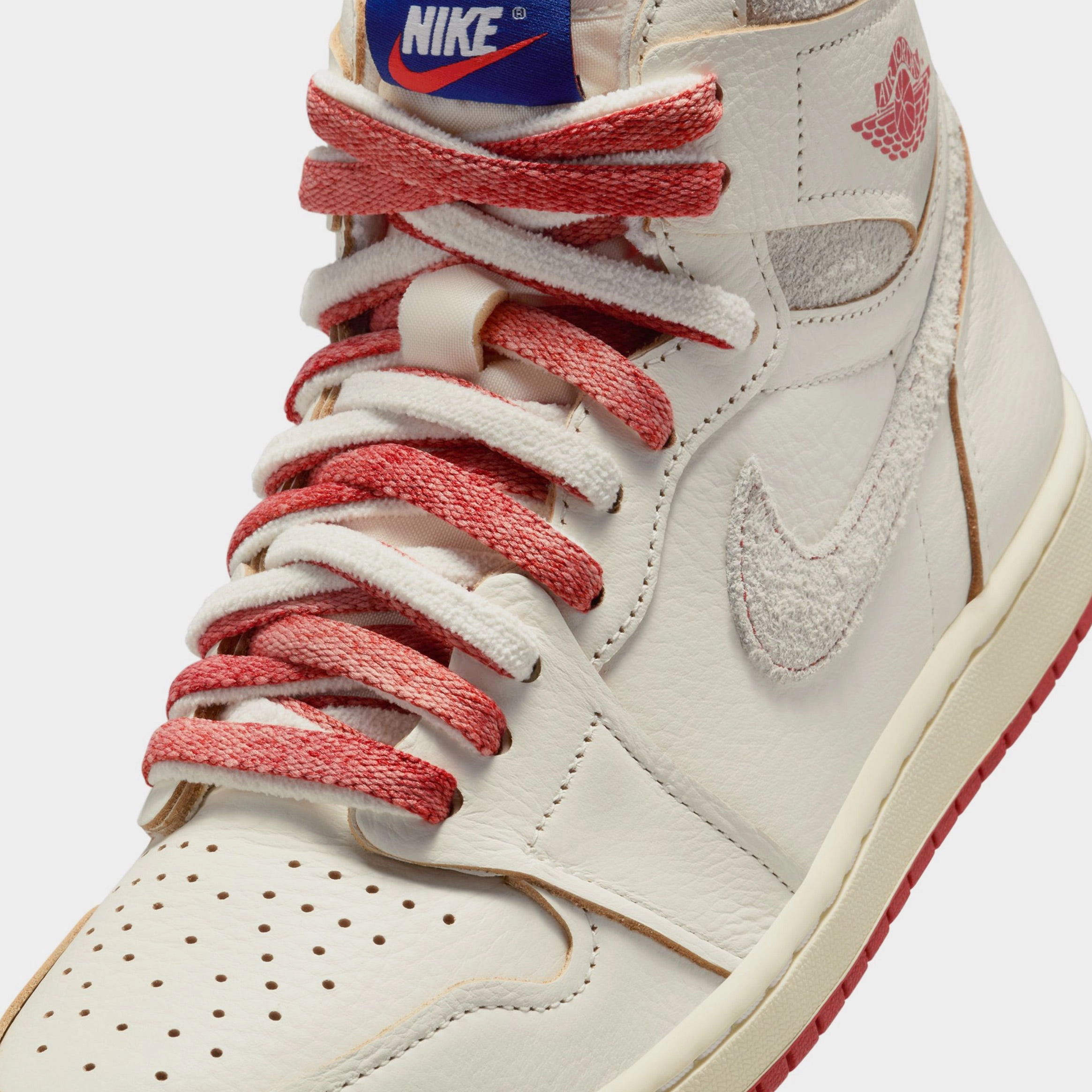 Air Jordan 1 Retro High OG Rare Air Cinnabar Womens Lifestyle Shoes (Sail/Cinnabar/Light Bone) Air Jordan 1 original design shoes