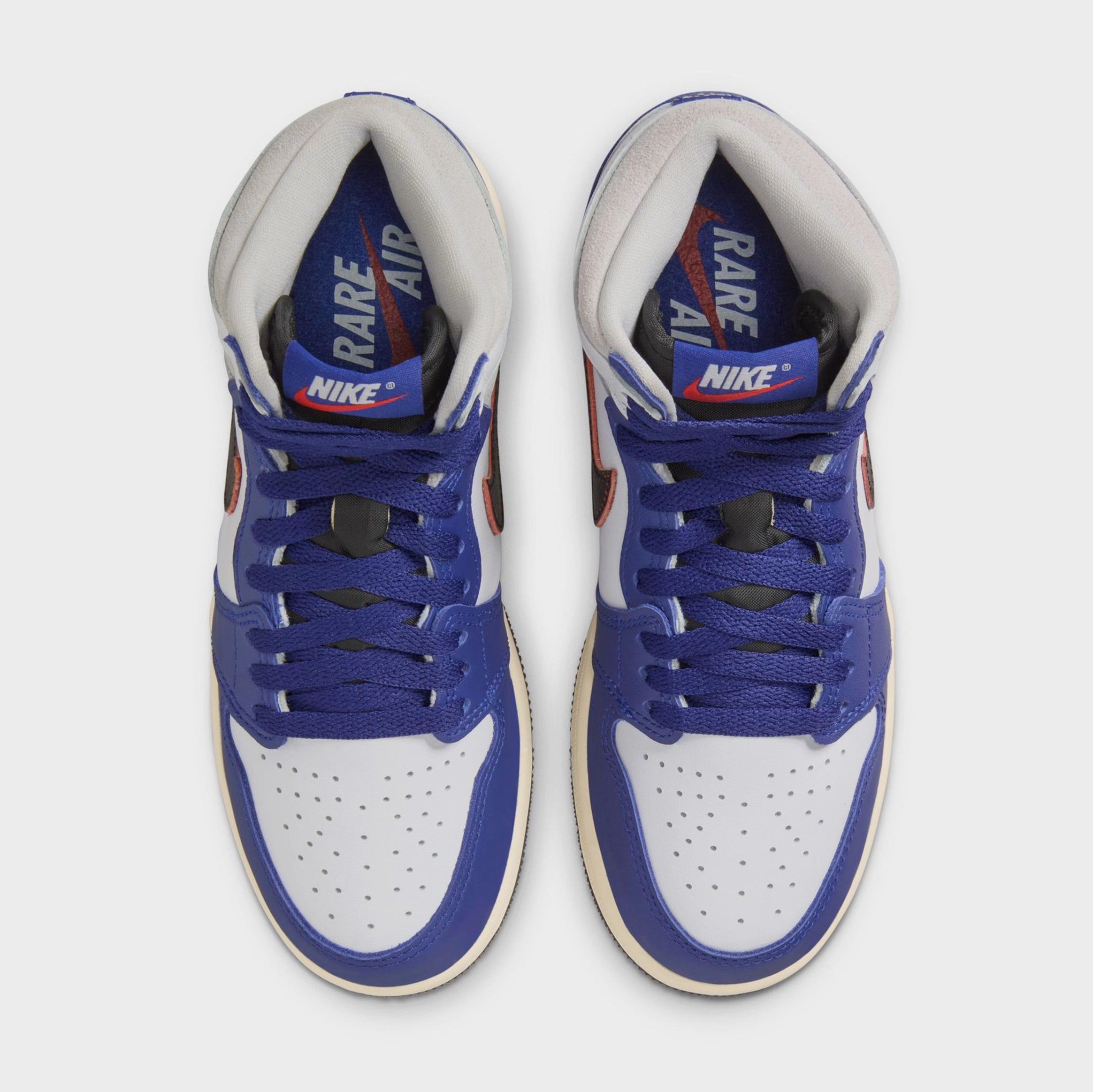 Air Jordan 1 Retro High OG Rare Air Deep Royal Blue Grade School Lifestyle Shoes (White/Black/Neutral Grey/Deep Royal Blue) Air Jordan 1 original design shoes