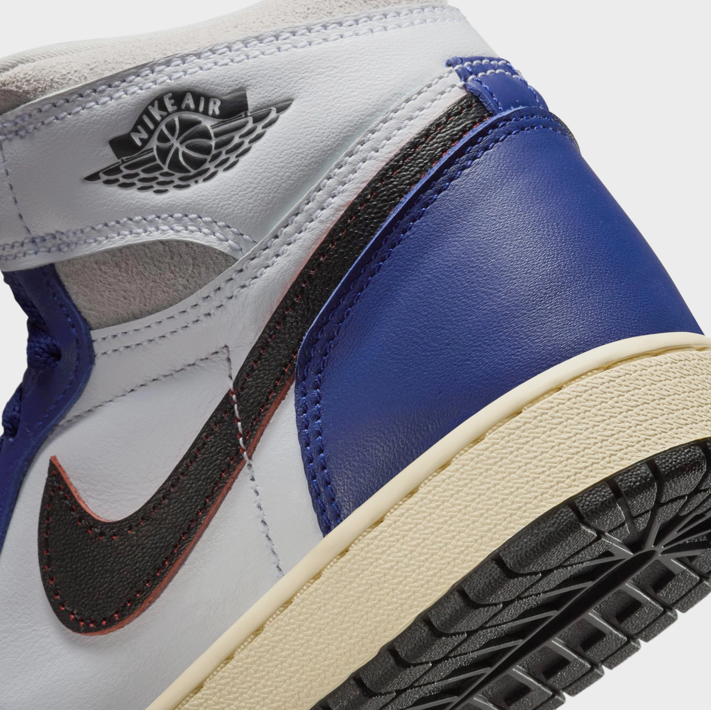 Air Jordan 1 Retro High OG Rare Air Deep Royal Blue Grade School Lifestyle Shoes (White/Black/Neutral Grey/Deep Royal Blue) Air Jordan 1 original design shoes