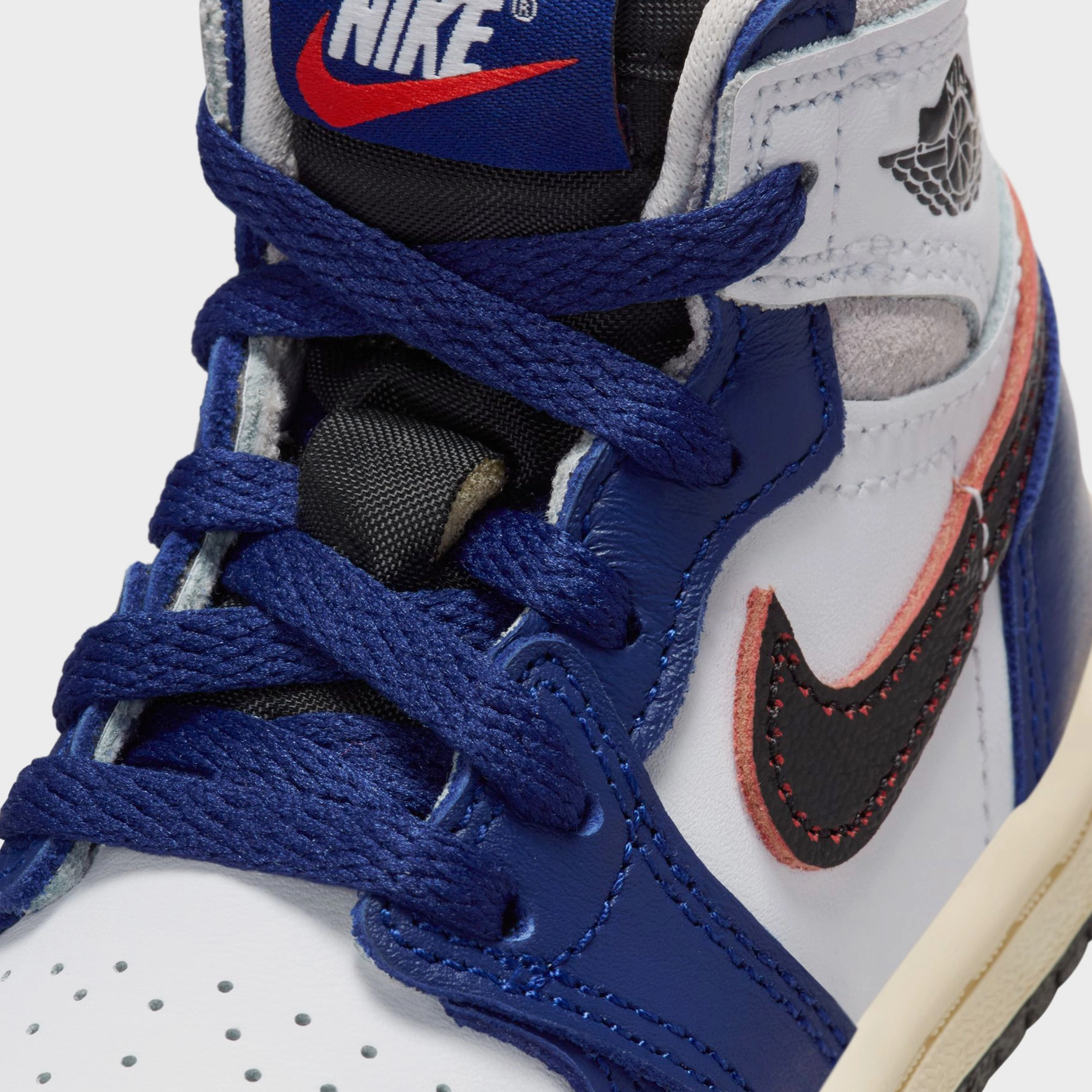 Air Jordan 1 Retro High OG Rare Air Deep Royal Blue Infant Toddler Lifestyle Shoes (White/Black/Neutral Grey/Deep Royal Blue) Air Jordan 1 original design shoes