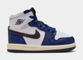Air Jordan 1 Retro High OG Rare Air Deep Royal Blue Infant Toddler Lifestyle Shoes (White/Black/Neutral Grey/Deep Royal Blue) Air Jordan 1 classic shoes for streetwear looks