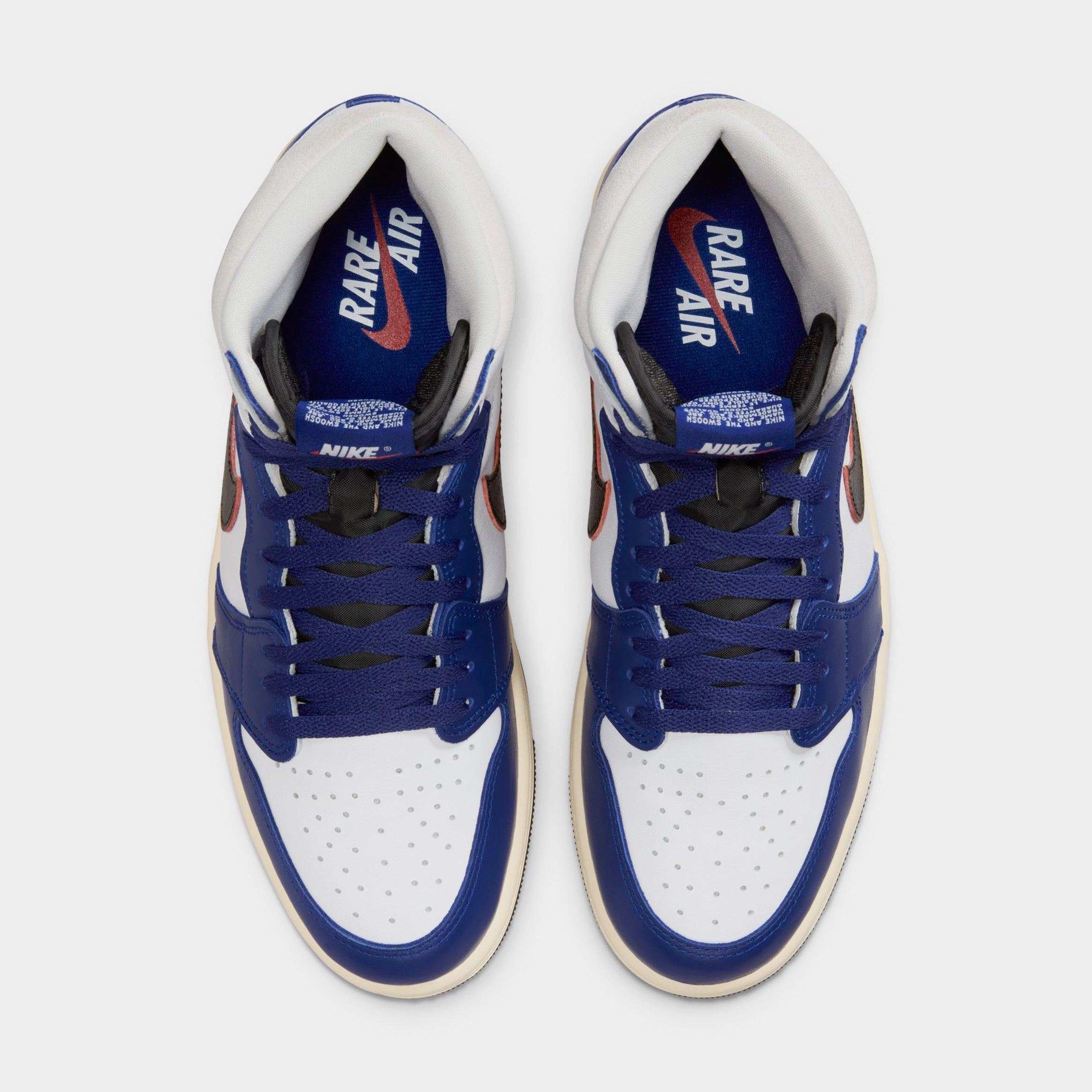 Air Jordan 1 Retro High OG Rare Air Deep Royal Blue Mens Lifestyle Shoes (White/Black/Neutral Grey/Deep Royal Blue) Air Jordan 1 original design shoes