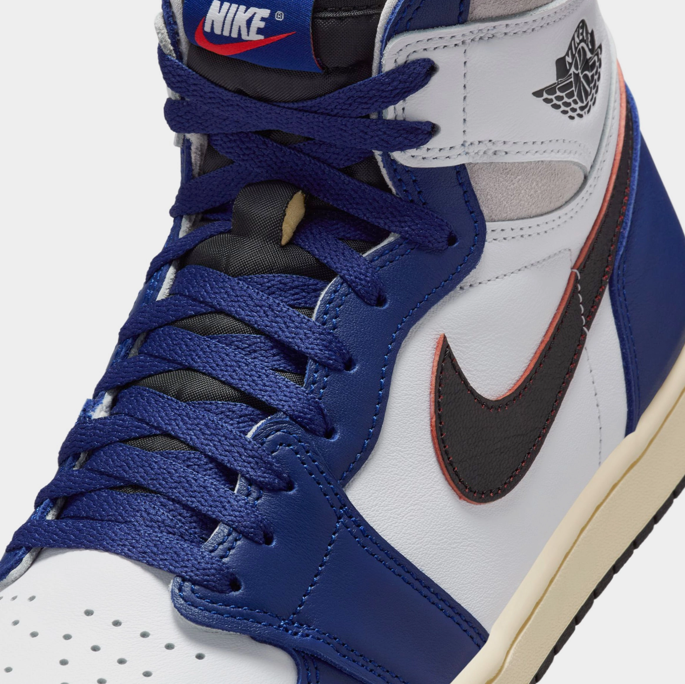 Air Jordan 1 Retro High OG Rare Air Deep Royal Blue Mens Lifestyle Shoes (White/Black/Neutral Grey/Deep Royal Blue) Air Jordan 1 original design shoes