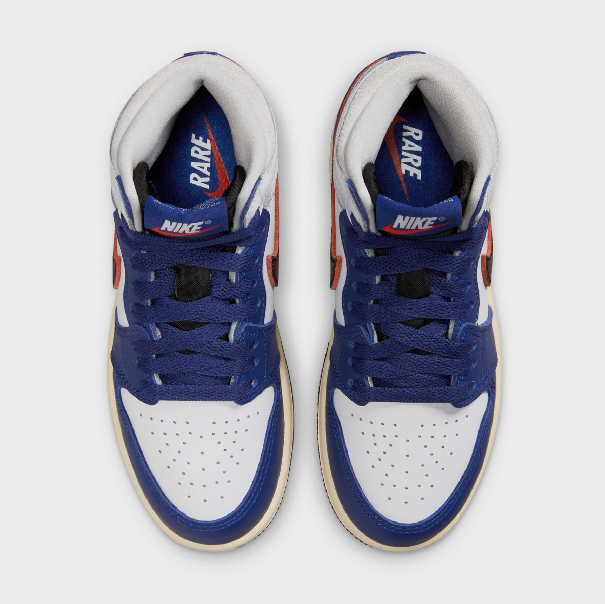 Air Jordan 1 Retro High OG Rare Air Deep Royal Blue Preschool Lifestyle Shoes (White/Black/Neutral Grey/Deep Royal Blue) Air Jordan 1 original design shoes
