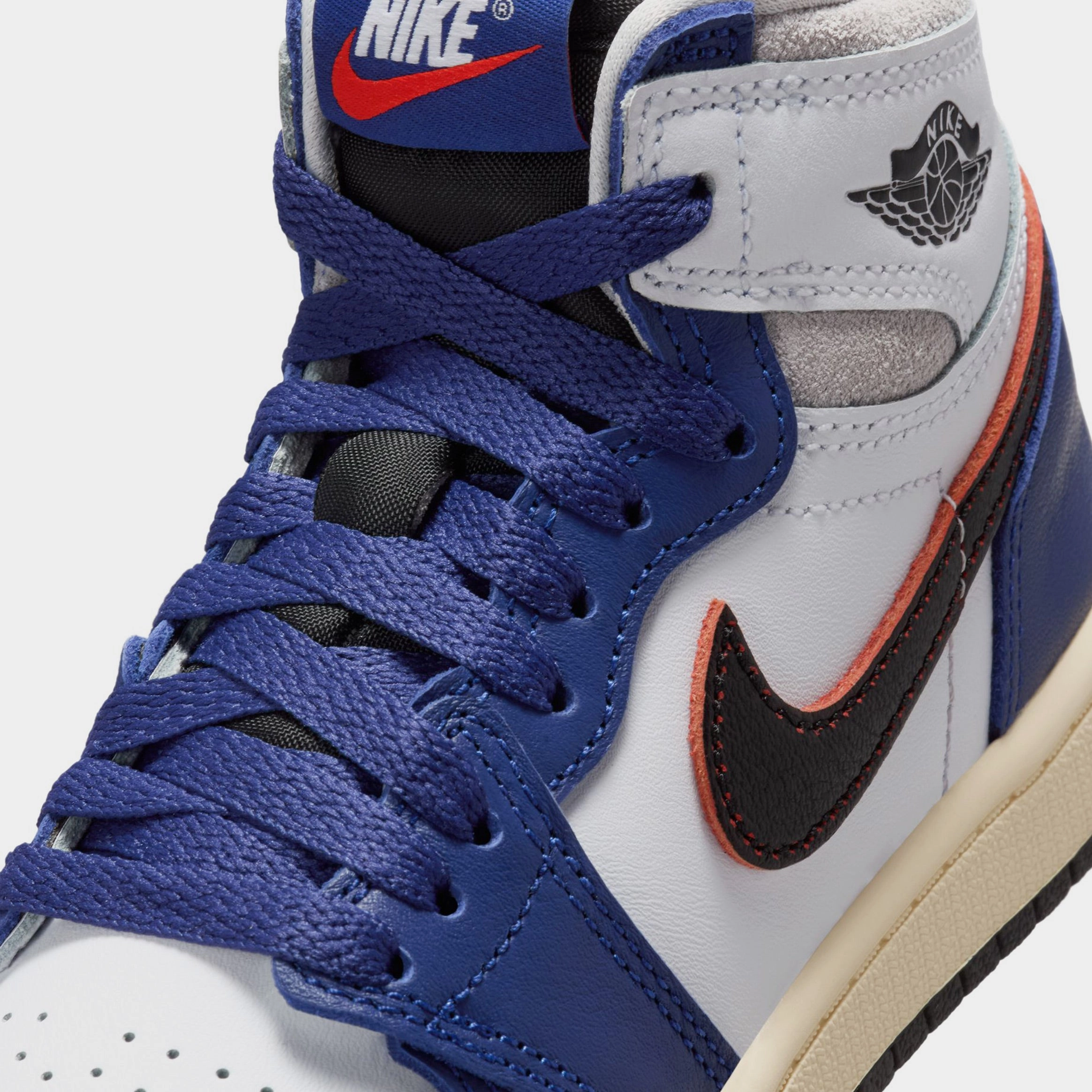 Air Jordan 1 Retro High OG Rare Air Deep Royal Blue Preschool Lifestyle Shoes (White/Black/Neutral Grey/Deep Royal Blue) Air Jordan 1 original design shoes