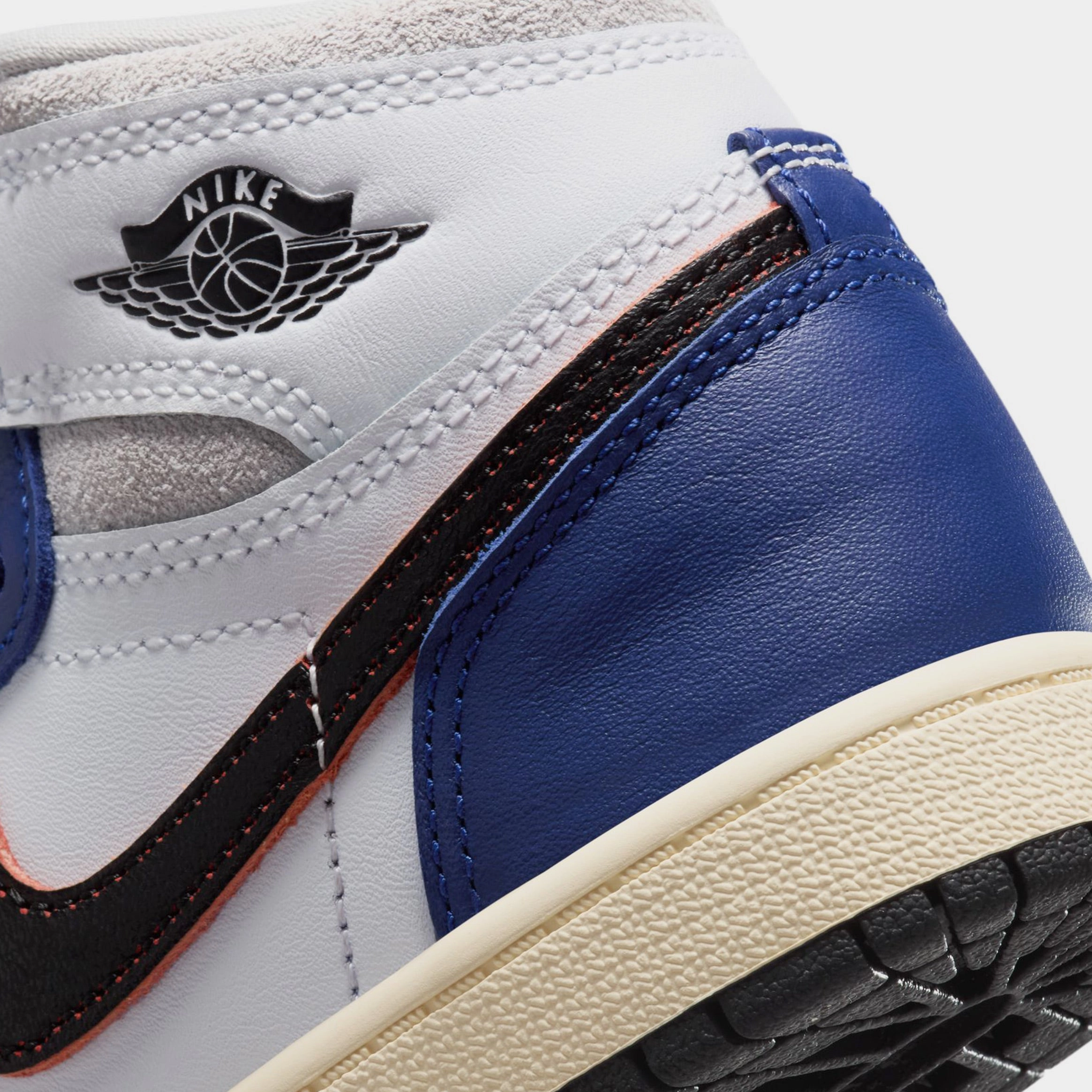 Air Jordan 1 Retro High OG Rare Air Deep Royal Blue Preschool Lifestyle Shoes (White/Black/Neutral Grey/Deep Royal Blue) Air Jordan 1 original design shoes
