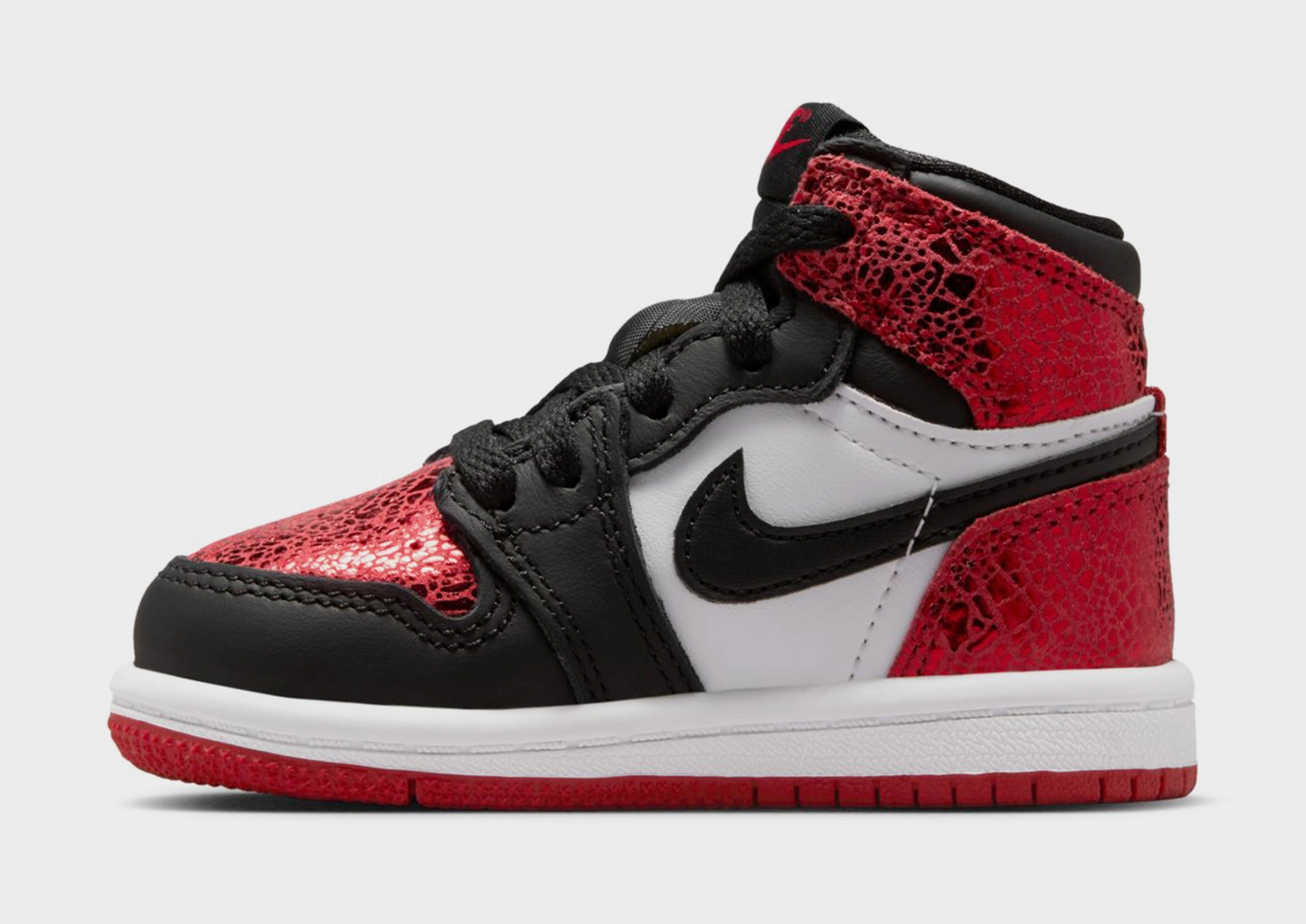 Air Jordan 1 Retro High OG Ruby Infant Toddler Lifestyle Shoes (Varsity Red/Black/White) Air Jordan 1 original design shoes