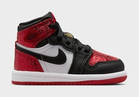 Air Jordan 1 Retro High OG Ruby Infant Toddler Lifestyle Shoes (Varsity Red/Black/White) Air Jordan 1 classic shoes for streetwear looks